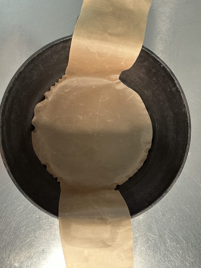 Backpapier im Topf
